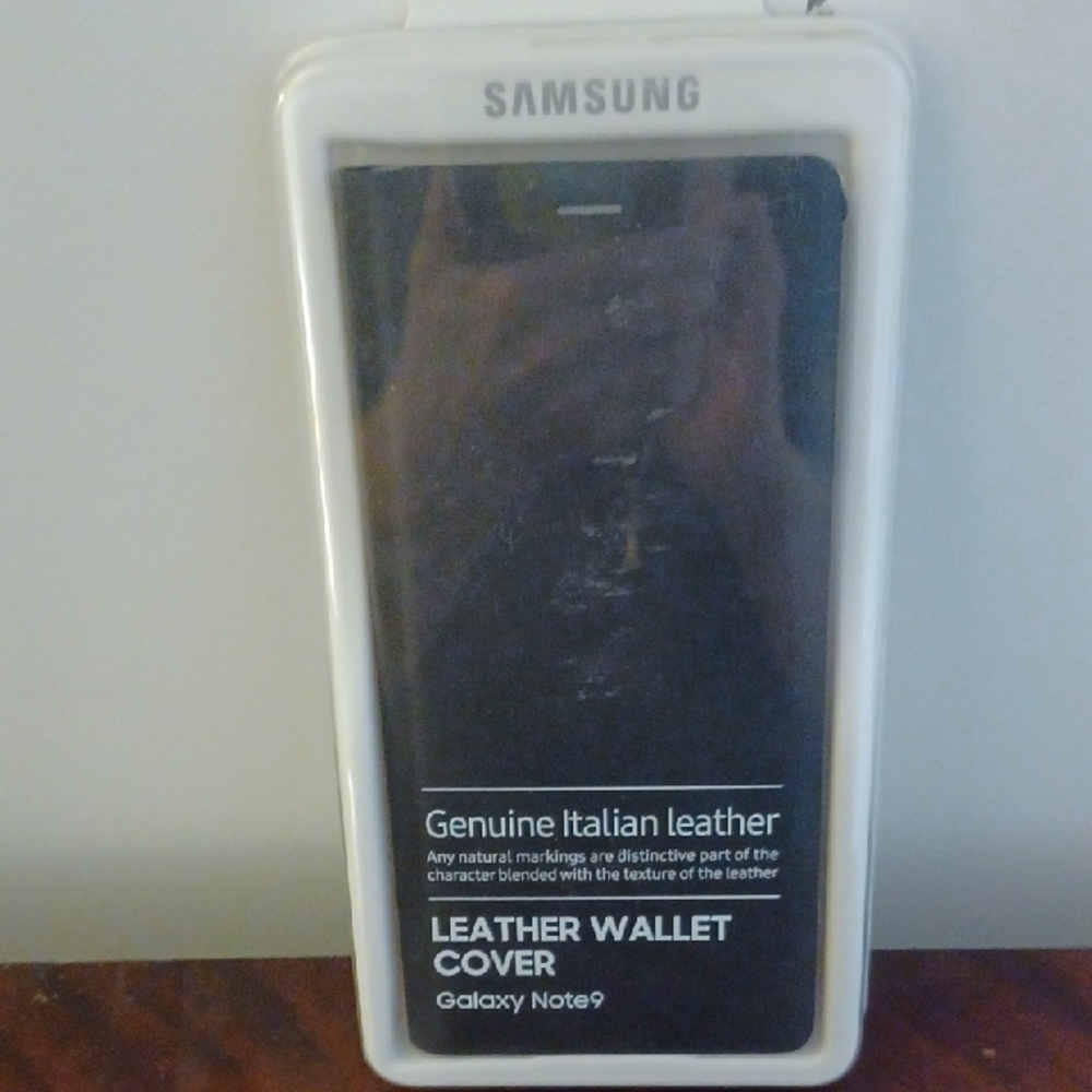 Samsung GENUINE ITALIAN LEATHER Wallet Cover Galaxy NOTE 9 NEW sealed